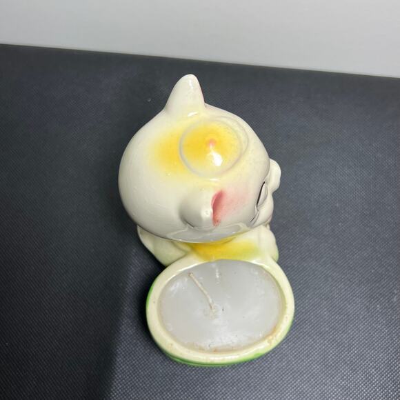 Vintage Ceramic Pig Candle Holder 475 Inches Mid Century Farmhouse - Picture 14 of 16